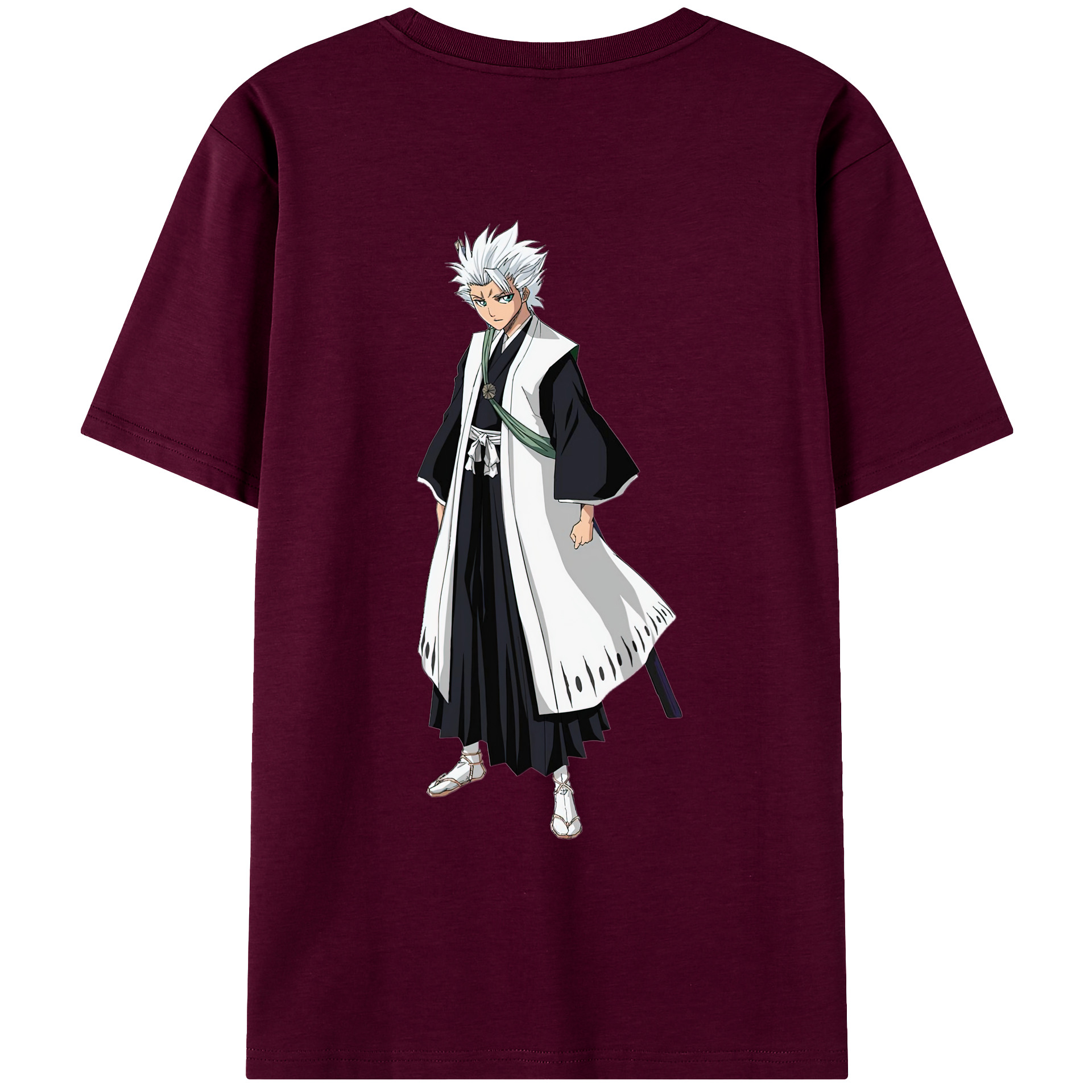 （画像用） ブリーチ 日番谷冬獅郎（ひつがや とうしろう） BLEACH Hitsugaya Toushirou レディース半袖Tシャツ(バックプリント)